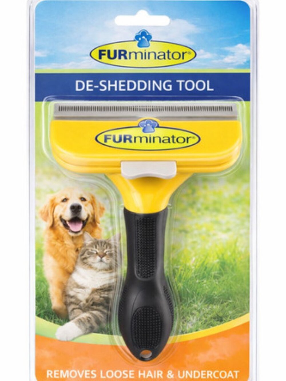 FURminator DeShedding Tool for Large Dogs Short Hair 51-90 lbs – 4″ Edge